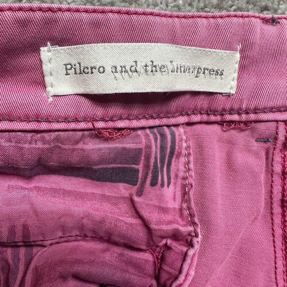 Anthropologie Pilcro and the Letterpress pants Hyphen sz. 28 mauve low-mid rise - Picture 6 of 6